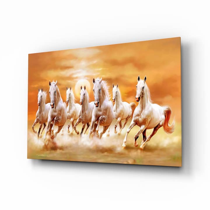 Running Horses Glass Art for wholesale by Insigne