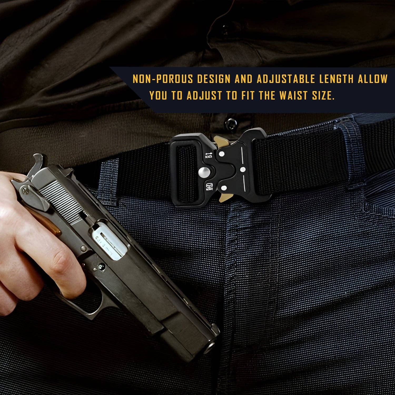 Ledsone - Wholesale Belt - Men's - Fabric Trim Men's Belt Adjustable Buckle Fit for Men Dress ~533713