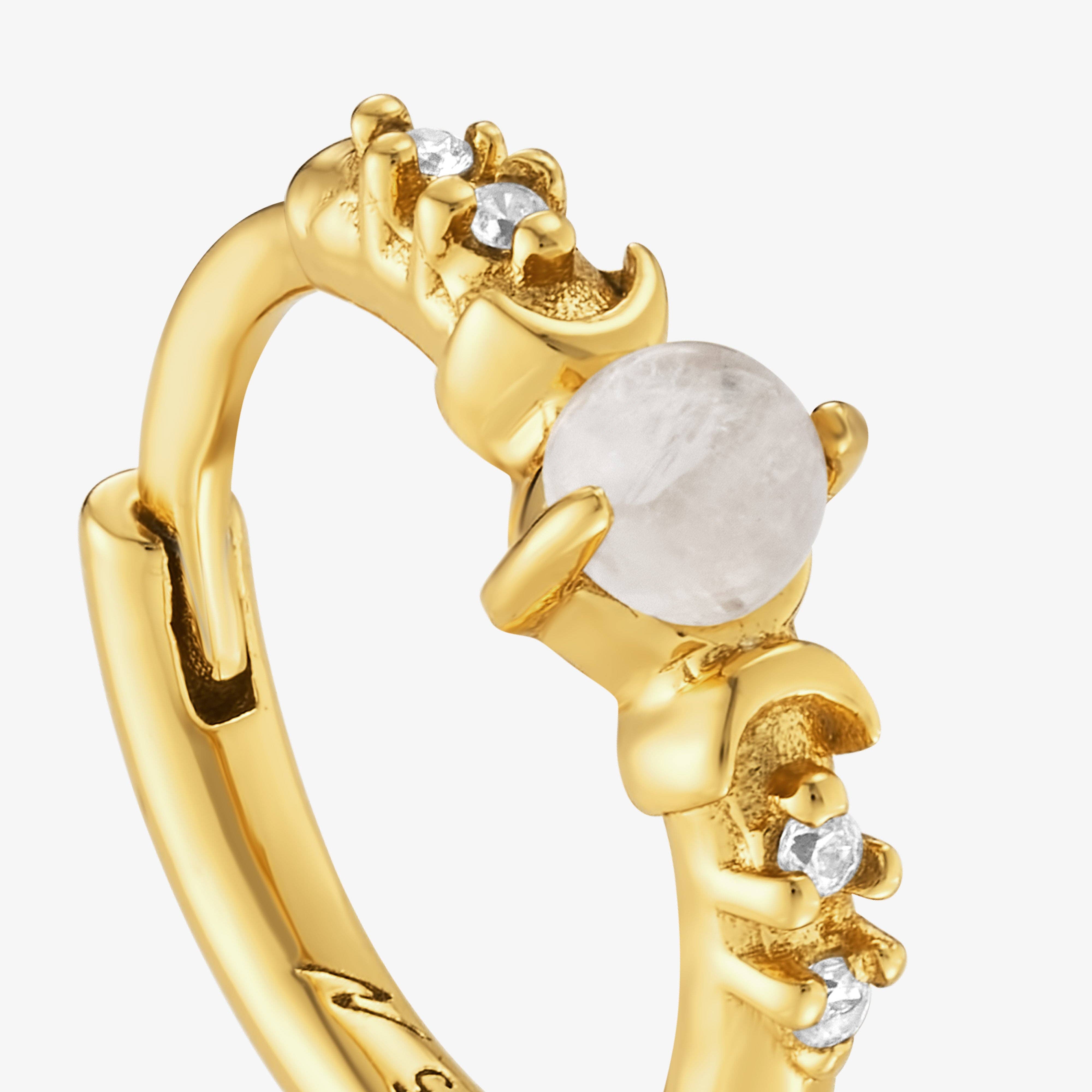 Nébuleuse Bijoux - Wholesale Single Earring - Elena Moonstone4