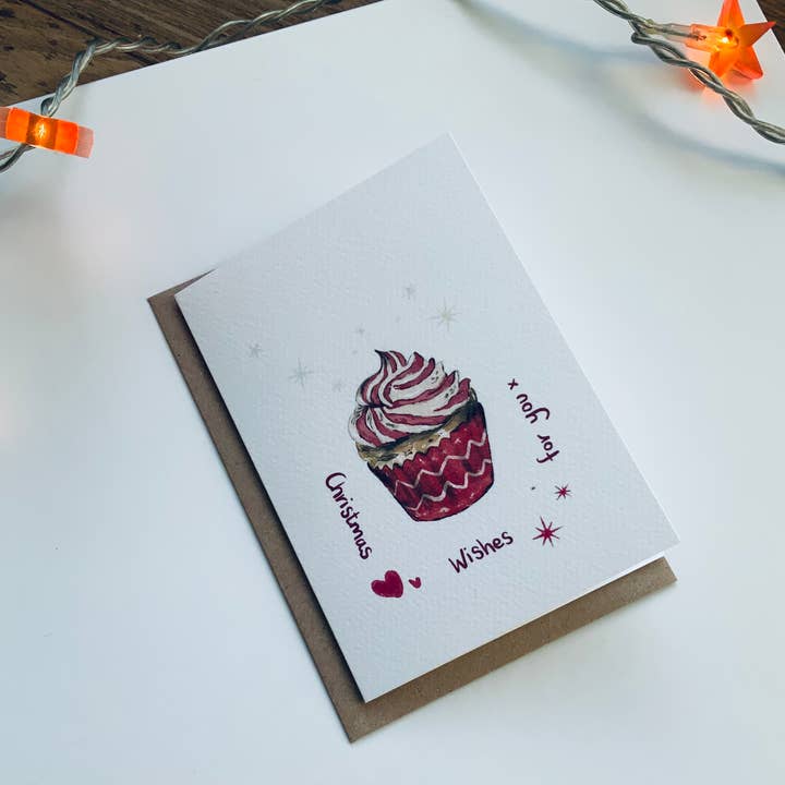 Kerstcupcake-wensen voor wholesale door PaperTwigs Designs
