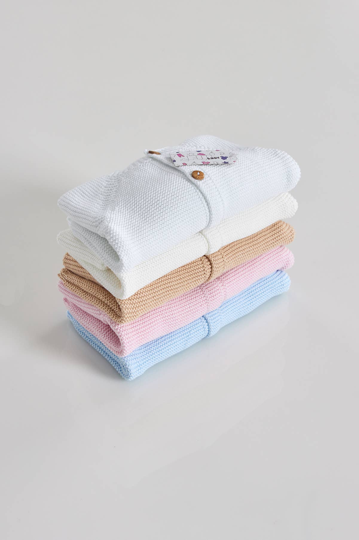 Chaqueta de punto de algodón con botones de madera 316 al por