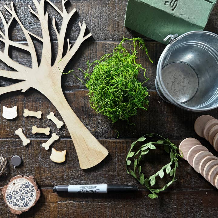 FamilyTree Traditions LLC - Wholesale DIY Craft Kit - Rustic Family Pet Tree, Craft Kit3