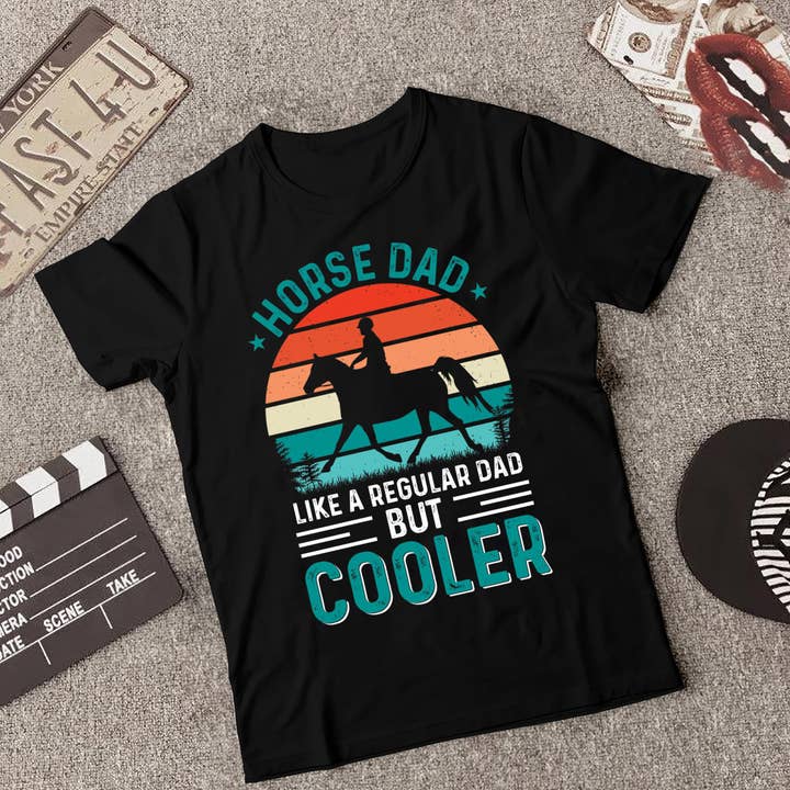 Horse Dad Like A Regular Dad But Cooler Vintage Shirt for wholesale by EagleAceApparel