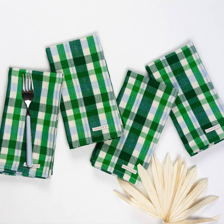 Archive NY - Wholesale Dinner & Cloth Napkin - Josefina Plaid Dinner Napkins - Set of 41