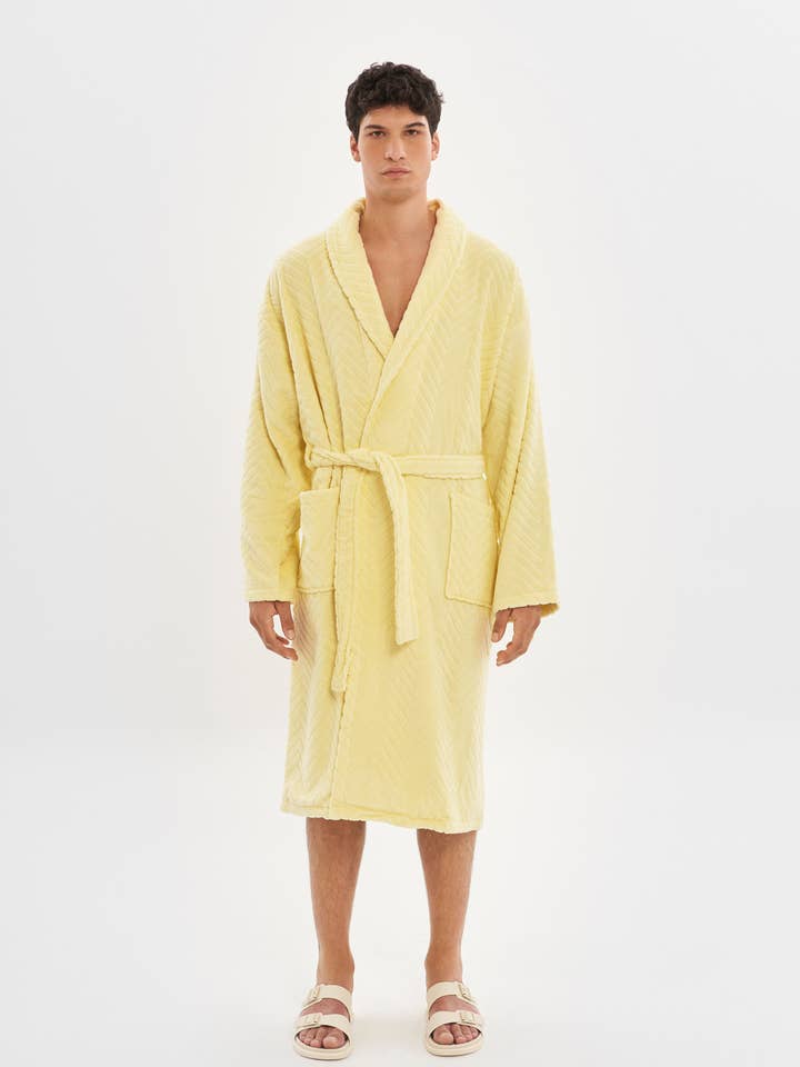 Bathrobe | Velour Lime for wholesale by House Babylon