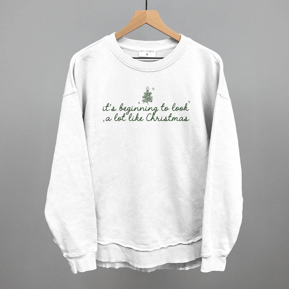Ivy + Cloth - Wholesale Graphic Sweatshirt - Women's - It's Beginning To Look A Lot Like Christmas (Green)5