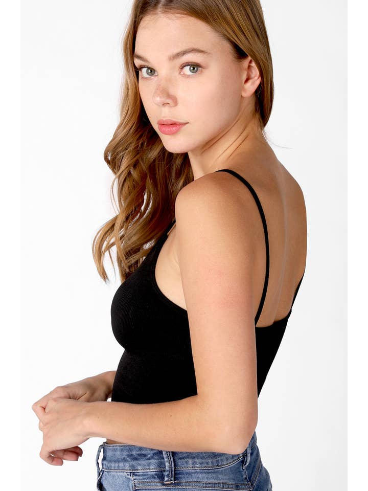 NIKIBIKI - Wholesale Tank Top - Women's - NS8036 - RIBBED V NECK CROP TOP