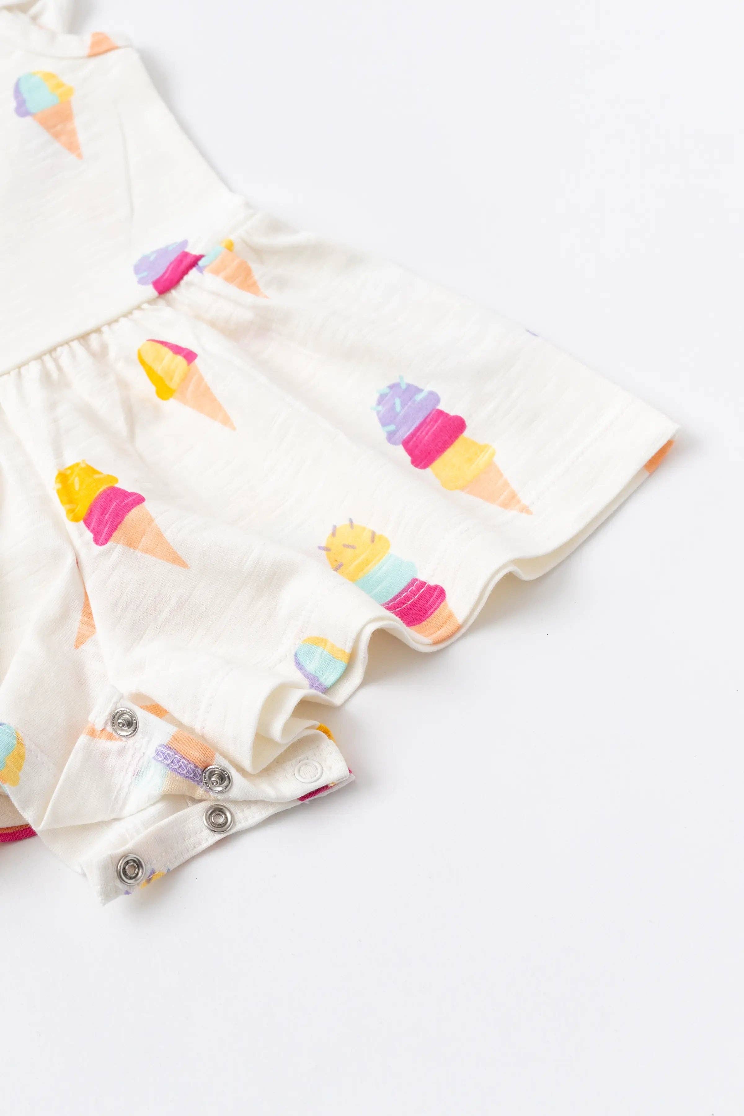 Monica + Andy - Wholesale Jumpsuit - Baby - Flowy Romper_Ice Cream Social5