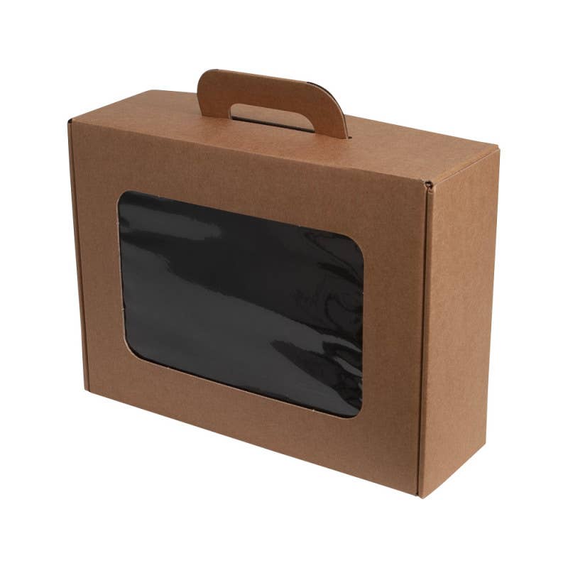 Deffrennes - Wholesale Decorative Box - Rectangular kraft cardboard case with chocolate interior