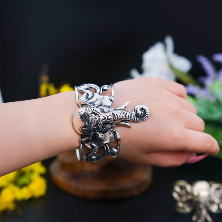 Karma Nepal Crafts - Wholesale Cuff Bracelet - Handmade Boho Elephant Adjustable Bracelet