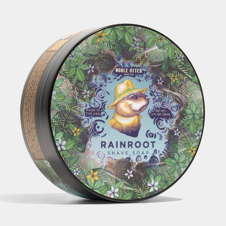 Rainroot Shave Soap for wholesale by Noble Otter Soap Co.
