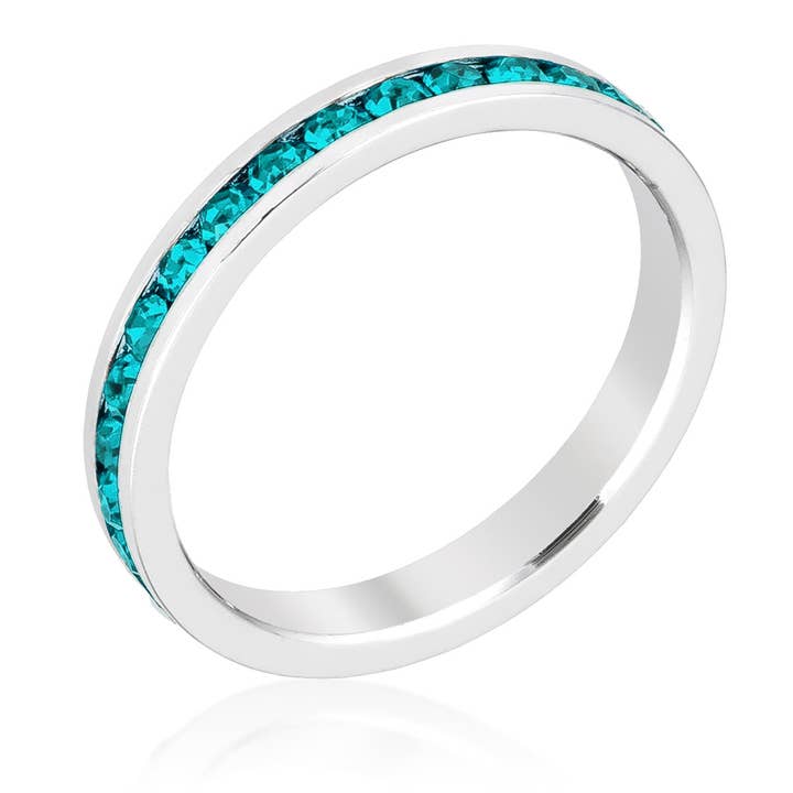 Stylish Stackables With Turquoise Crystal Ring for wholesale by JGoodin