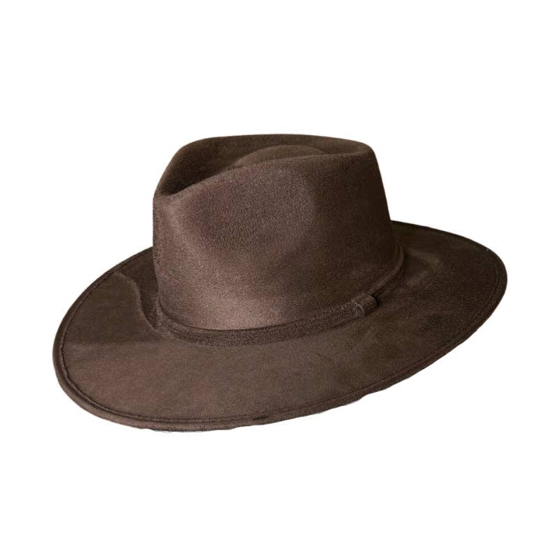 Nati Natash - Wholesale Fedora - Women's - Tear Drop Vegan Suede Rancher Flat Brim6