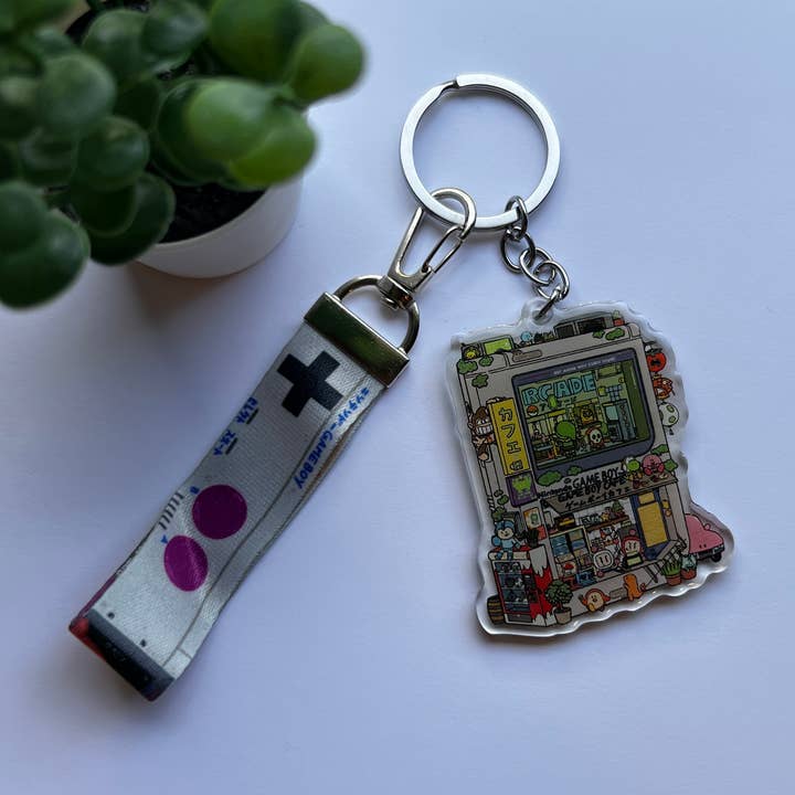 Porte-clés Gameboy Cafe avec cordon pour la vente par sushiboiiiyy
