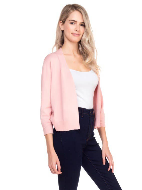 Newself Collection – Cardigan - Mulher por atacado – Cardigã básico de manga 3/4 aberta frontal leve6