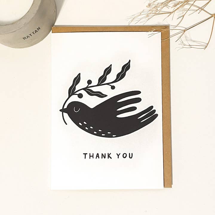 Thank You Greeting Card for wholesale by Port Nova Paper Co.