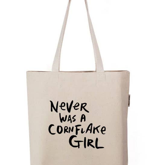 Cornflake Girl Tori Amos : organic cotton tote bag with gusset for wholesale by Megan Lee Designs