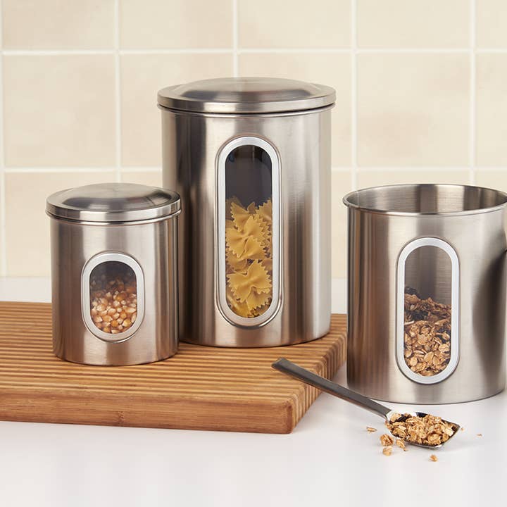 Fox Run Brands - Wholesale Canister set - Fox Run Stainless Steel Canister Set, 3-Piece Set1