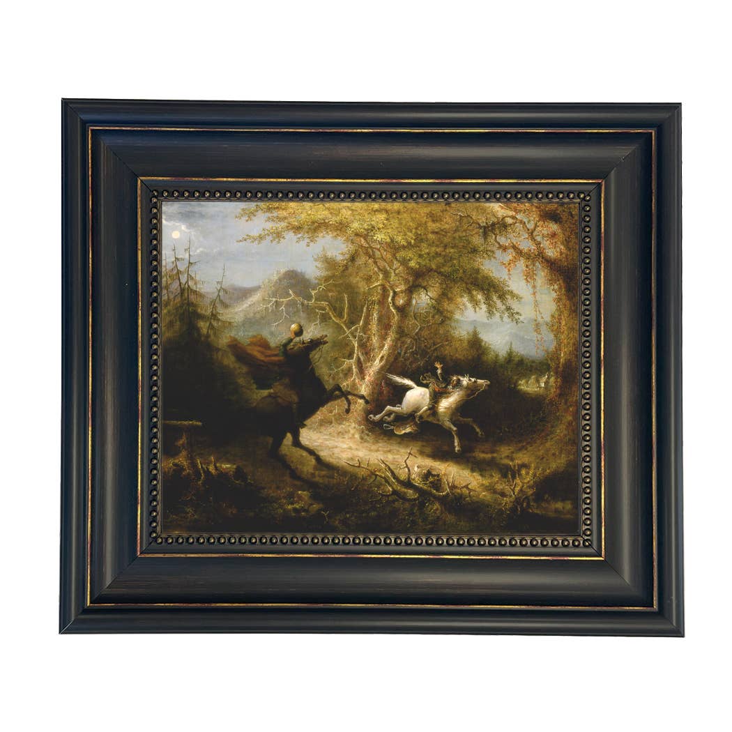 Madison Bay Co. - Historical Home Decor Reproductions - Wholesale Schilderen/Tekenen - Schilderijafdruk van de Ruiter zonder Hoofd die Ichabod Crane Achtervolgt45