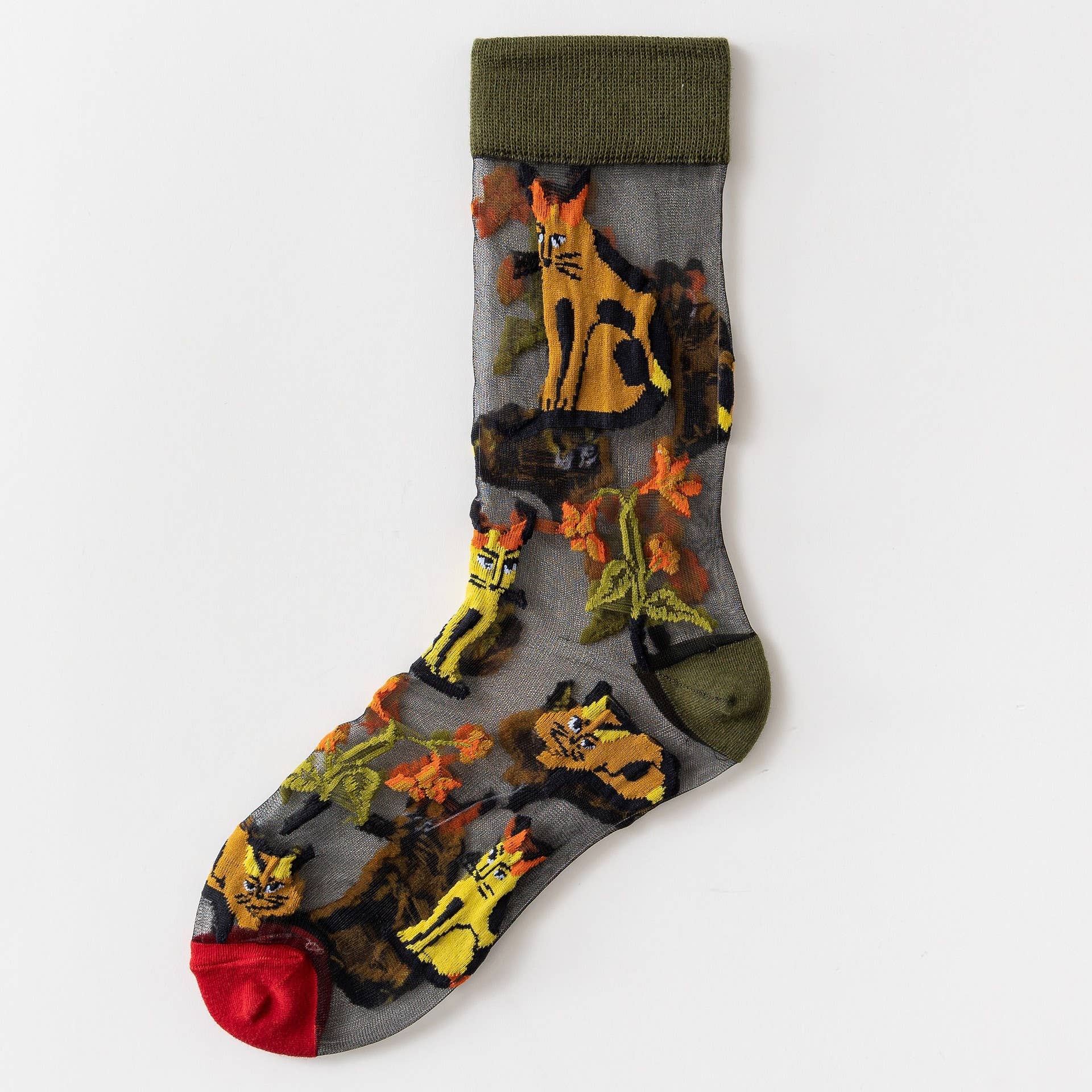 Tourtiwi - Wholesale Socks - Women's - Fruit Flower Animal Pattern Transparent Thin Summer Socks9