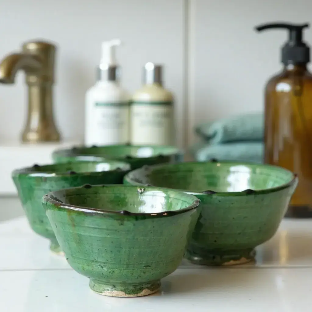 High crafty - Wholesale Serveerschaal - 🌿 Set van 3 Marokkaanse Tamegroute aardewerken kommen3