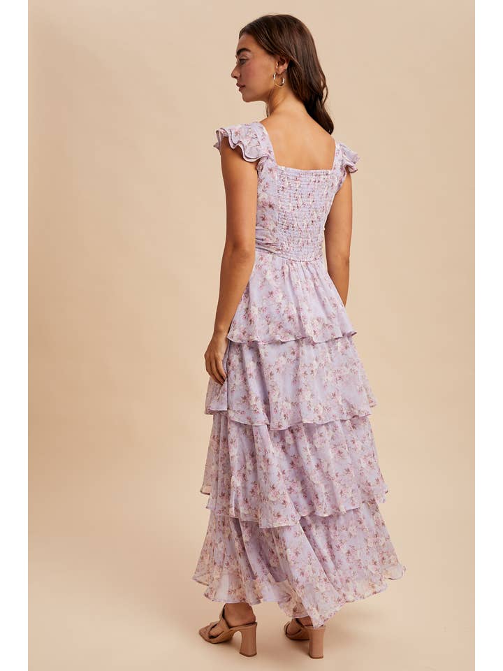 In Loom - Wholesale Dress - Women's - TIERED CHIFFON FLORAL DRESS6