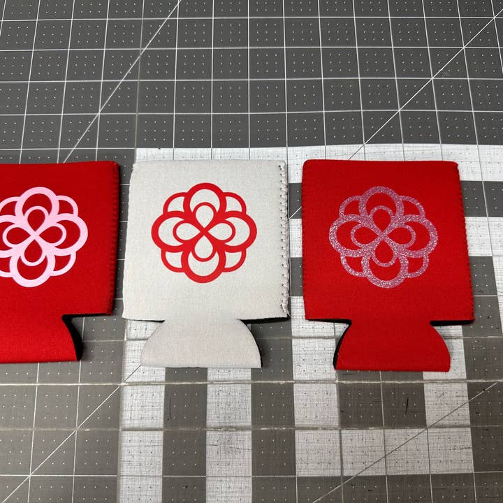 Sorority Insulated Collapsible Can Huggie Neoprene or Foam for a 12 oz can for wholesale by My Vinyl Cut