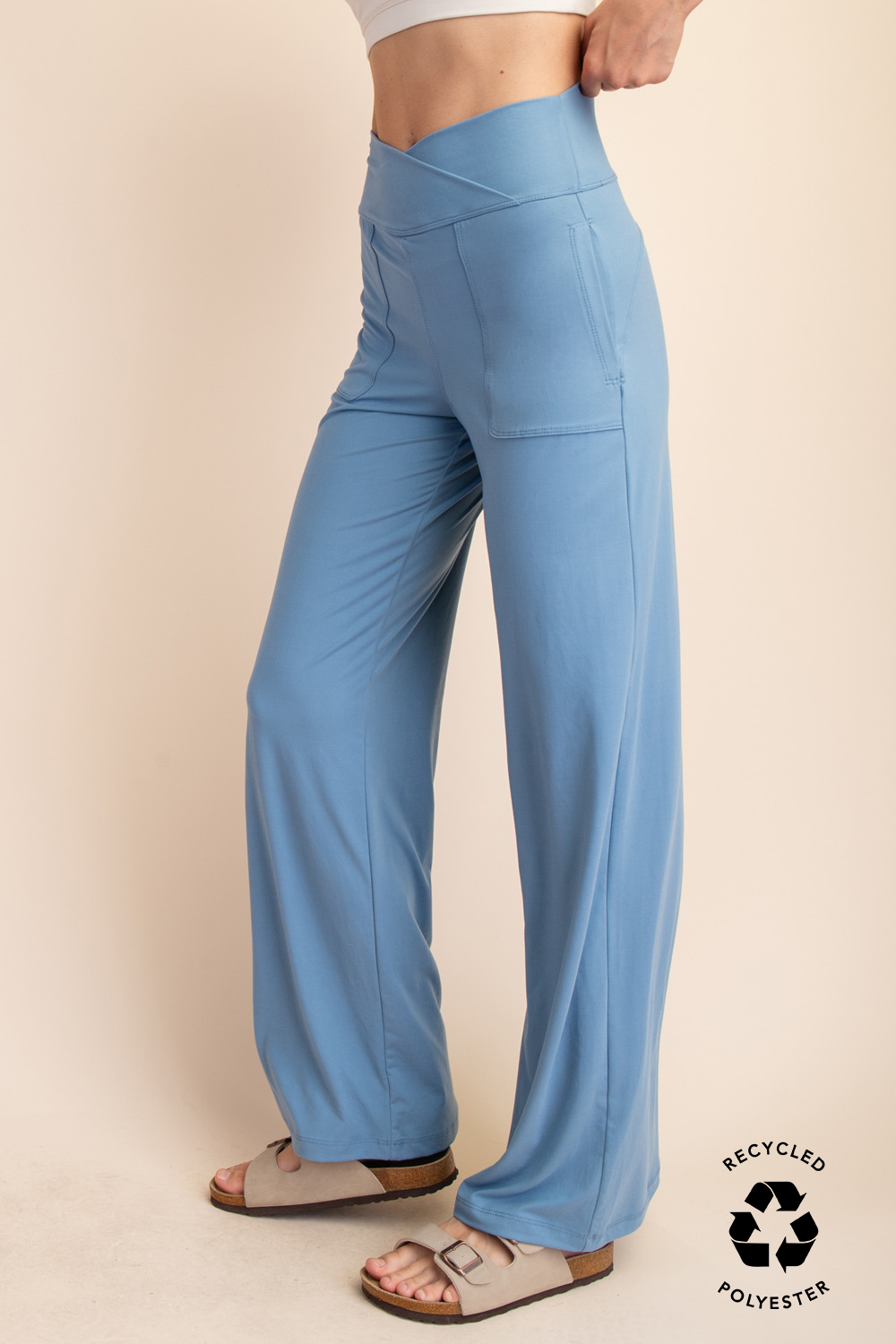 Rae Mode - Wholesale Pants - Women's - RECYCLED BUTTER V WAIST WIDE PANT2