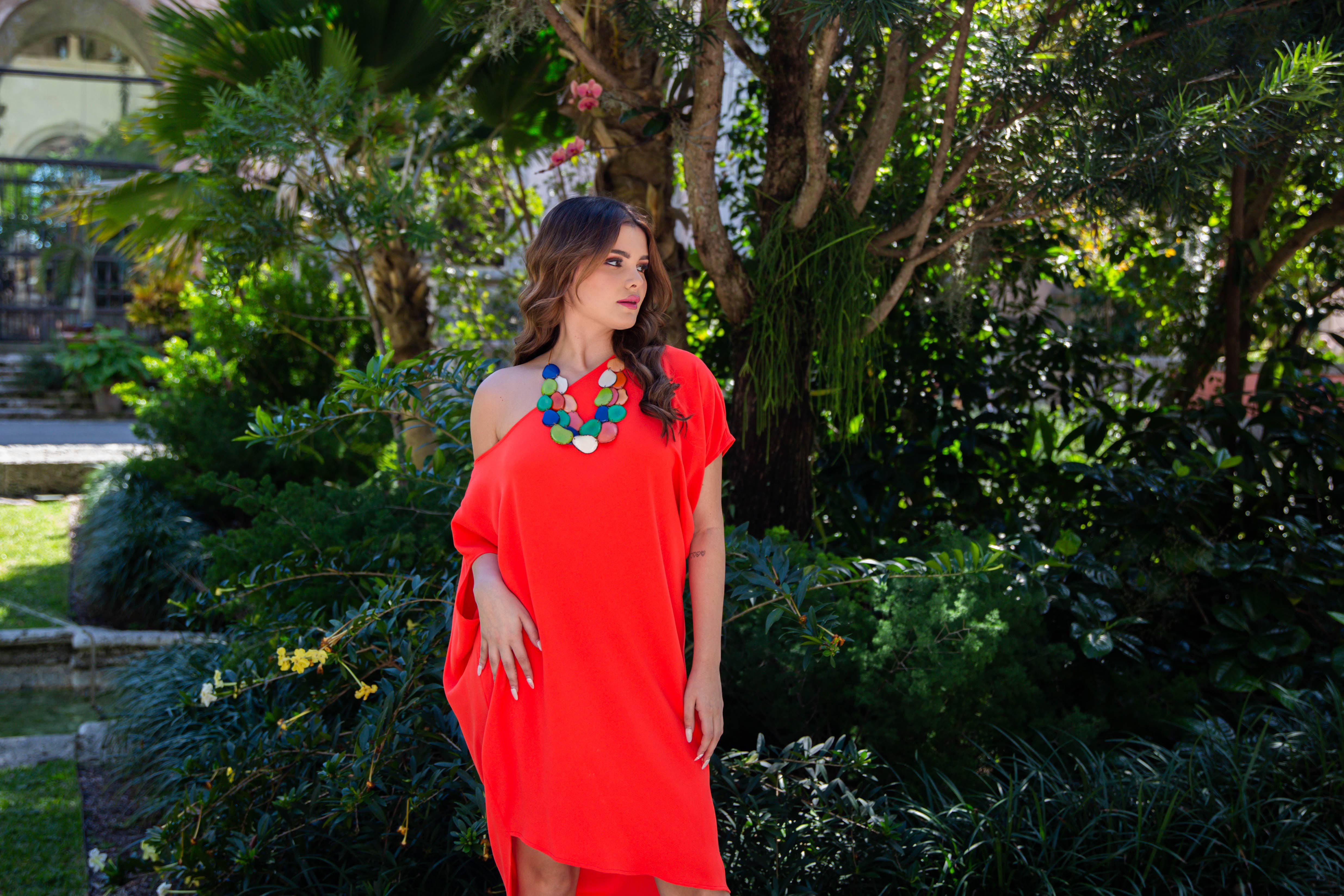 Organic Tagua Jewelry - Vente Collier de perles - Collier Amigas avec tranches plates de tagua superposées19