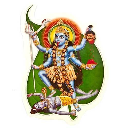Goddess Kali Sticker - 4.5" X 6" (10 Per Pack) for wholesale by GREENROOTS USA LLC