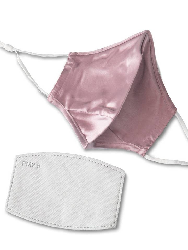 Mulberry Silk Face Mask in Madamoiselle for wholesale by SYLKE THE LABEL