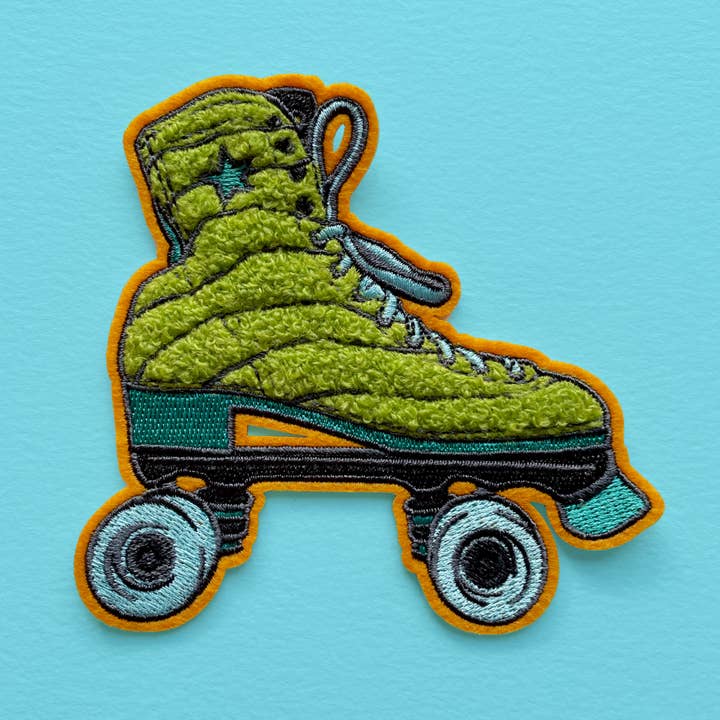 4" Chenille Patch - Limeade Skate for wholesale by Kaitlin Ziesmer