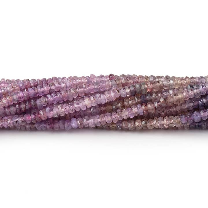 2,5-3 mm flerfärgade spinellfasetterade rondellpärlor 16 tum 272 bitar för wholesale av Beads of Cambay