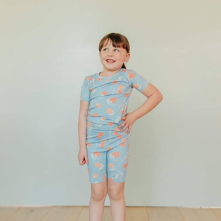 Copper Pearl - Wholesale Sleepwear Set - Kids - 2pc Short Sleeve Pajama Set - Clementine4