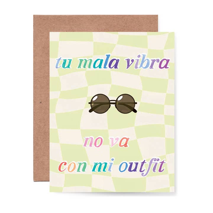 Tu mala vibra no va con mi outfit Card for wholesale by Bring Aloha