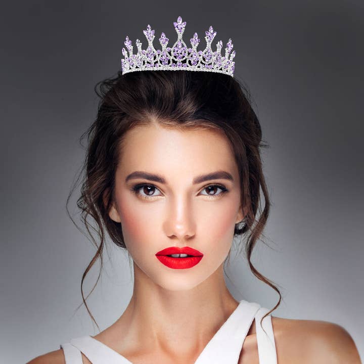 Sensibling Corp. - Wholesale Tiara - Women's - Marquise Stone Cluster Embellished Royal Crown Princess Tiara8