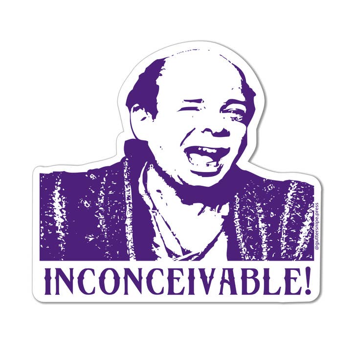 Inconceivable Sticker for wholesale by Guttersnipe Press Greetings