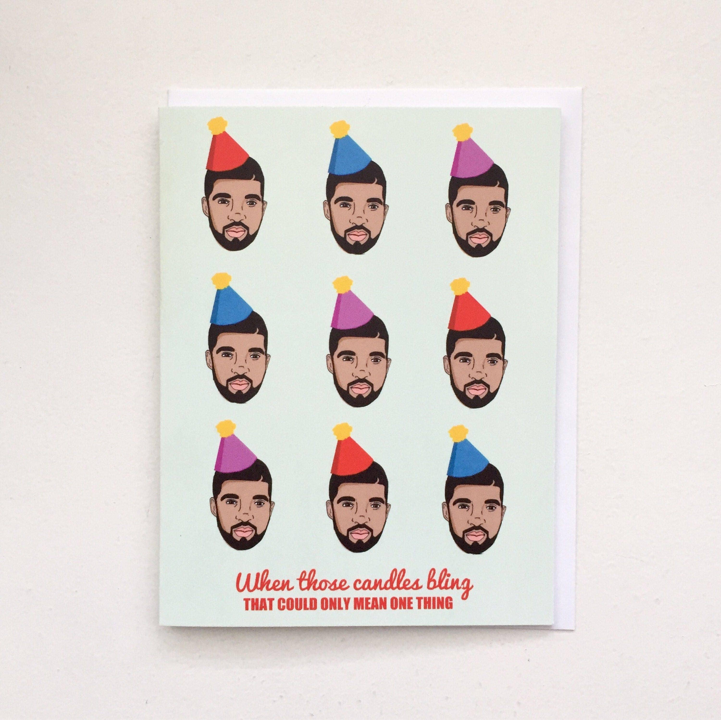 Papermain - Wholesale Birthday Card - Drake Birthday Card - Drake Hotline Bling card, Champagne Papi Card, hip hop card2