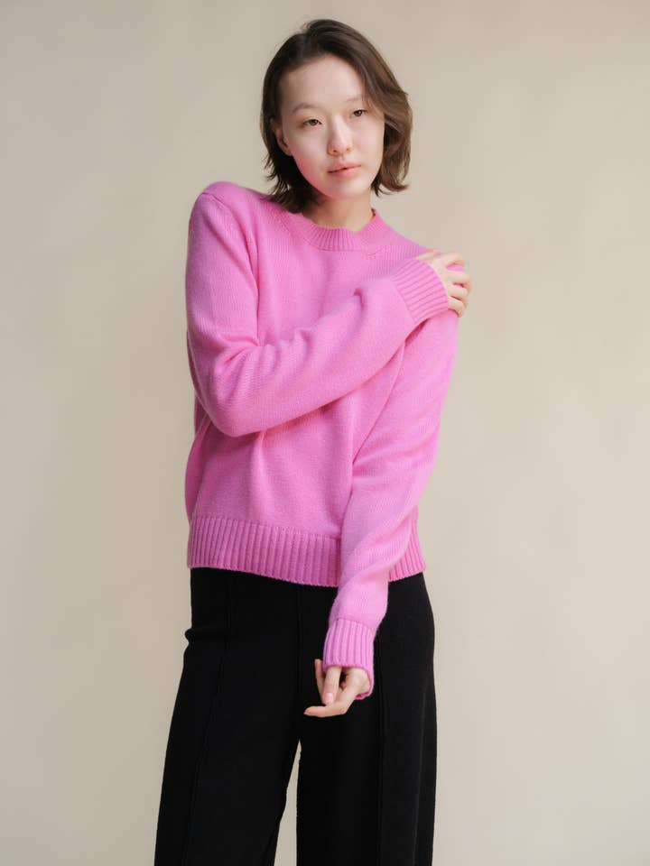 Lèmme - Wholesale Knit Sweater - Women's - Pure Cashmere Crewneck Sweater6