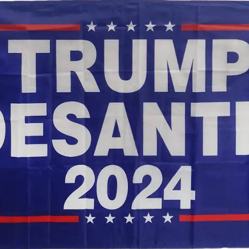 Drapeau Trump DeSantis 2024 pour la vente par I Love My Freedom