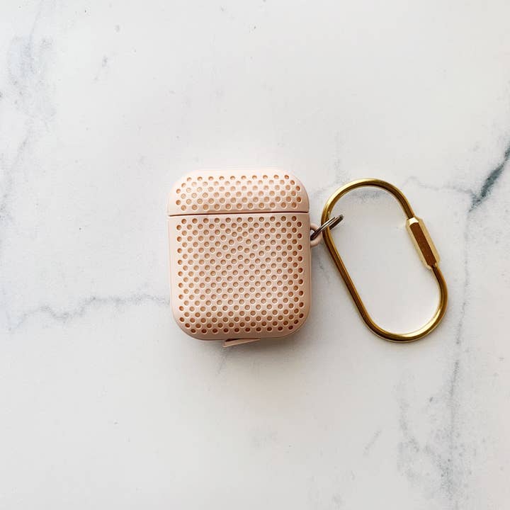 Janet Gwen - Wholesale Earphone/Headphone Case - Women's - Mesh Matte Pink Airpod Case