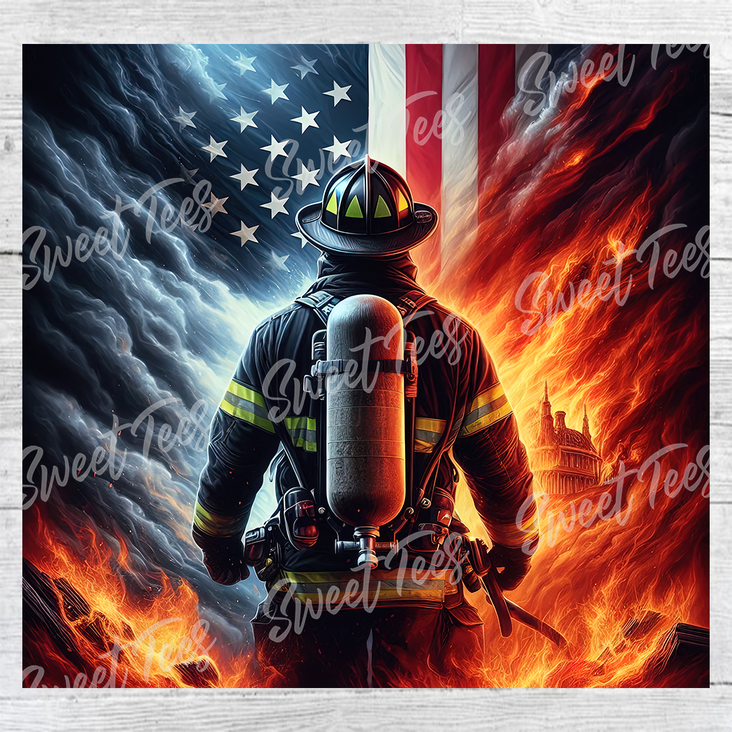 Sweet Tees - Wholesale Sublimation Transfer - Fireman Fire Rescue Tumbler Sublimation Transfer0