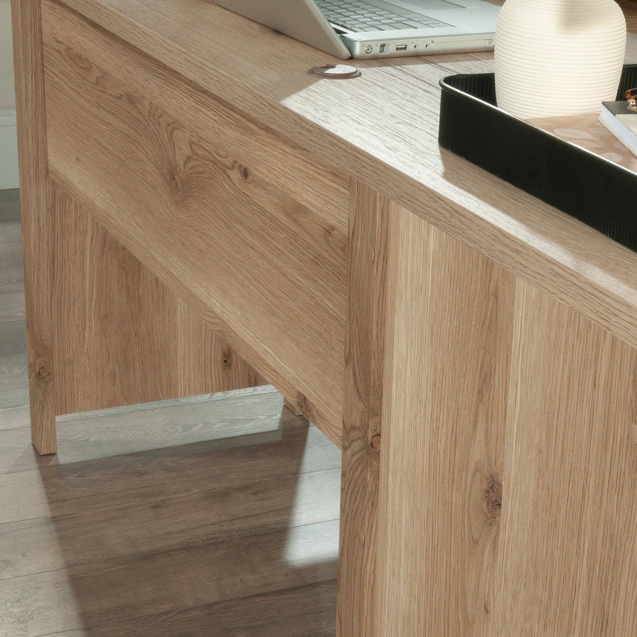 39F Inc. - Vente Assortiment pour bureau - Bureau en forme de L avec finition marron, bois reconstitué2