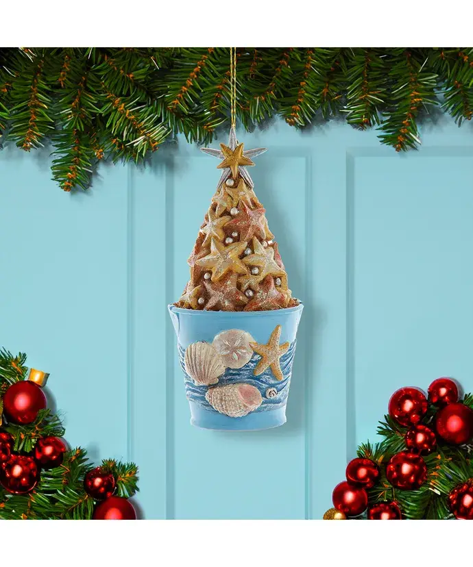 Kurt S. Adler, Inc. - Wholesale Ornament - 5" Bucket of Starfish W/Sand Ornament1