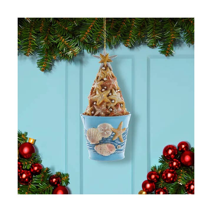 Kurt S. Adler, Inc. - Wholesale Ornament - 5" Bucket of Starfish W/Sand Ornament1