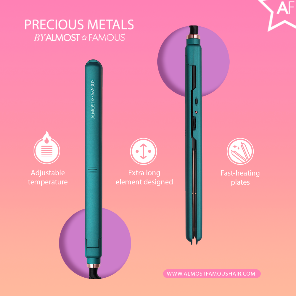 Almost Famous - Wholesale Straightener/Flat Iron - MaxLength 1" Flat Iron with Rose Gold Titanium Plates2