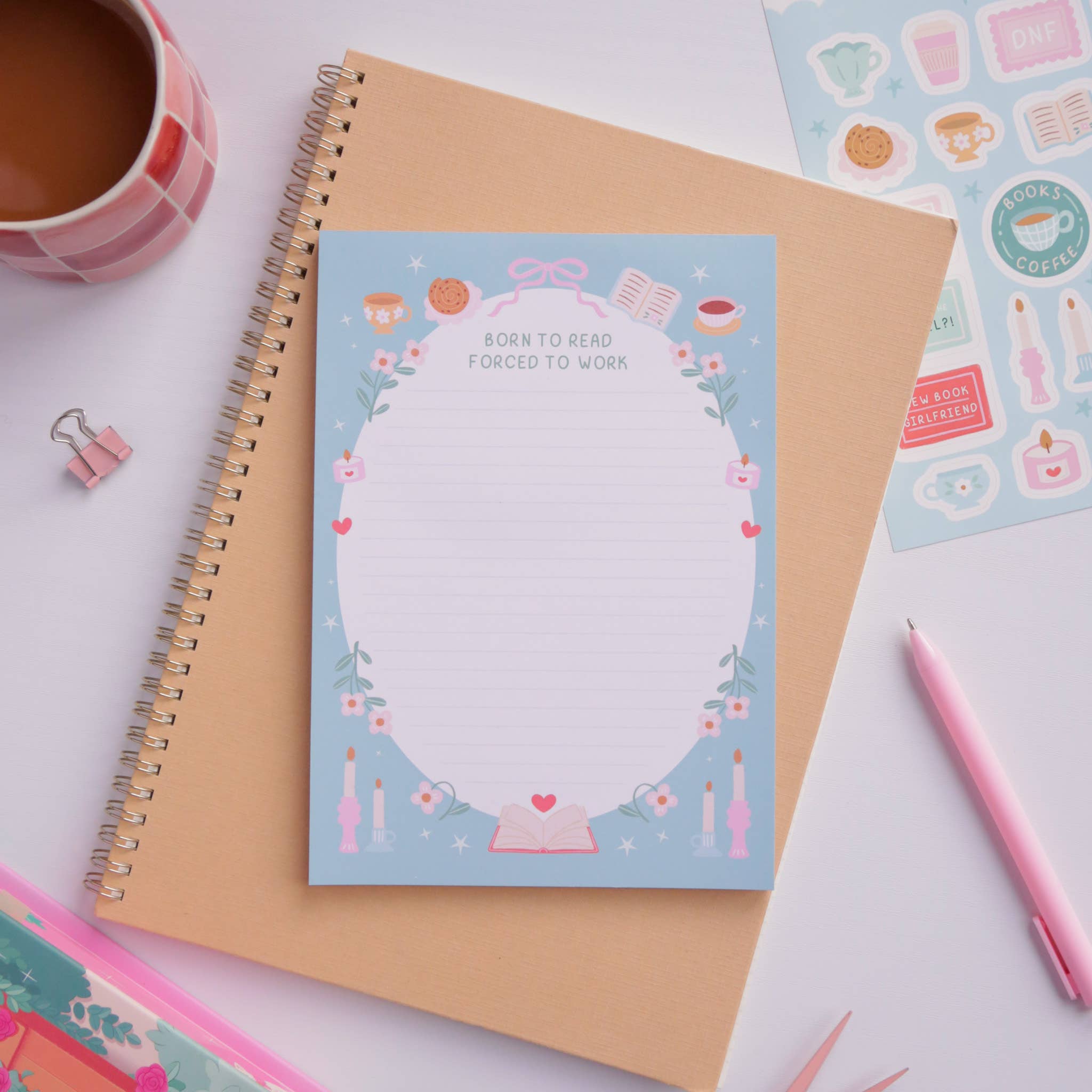 Hopscotch Paper Co. - Wholesale Notepad - Born To Read Notepad – Literature Stationery Gifts1