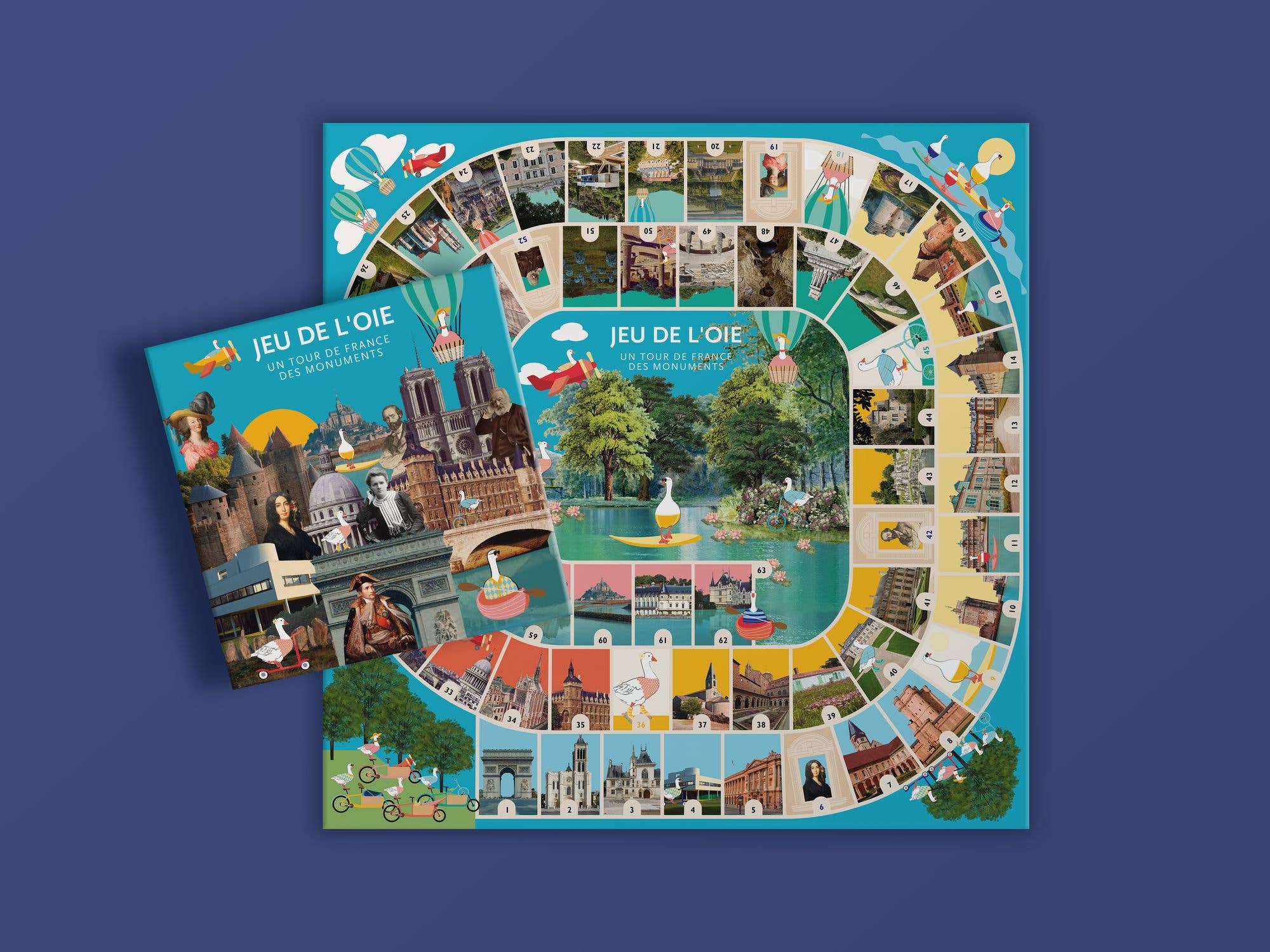 Mon Petit Art - Wholesale Board Game - Goose Game "French Monuments"2