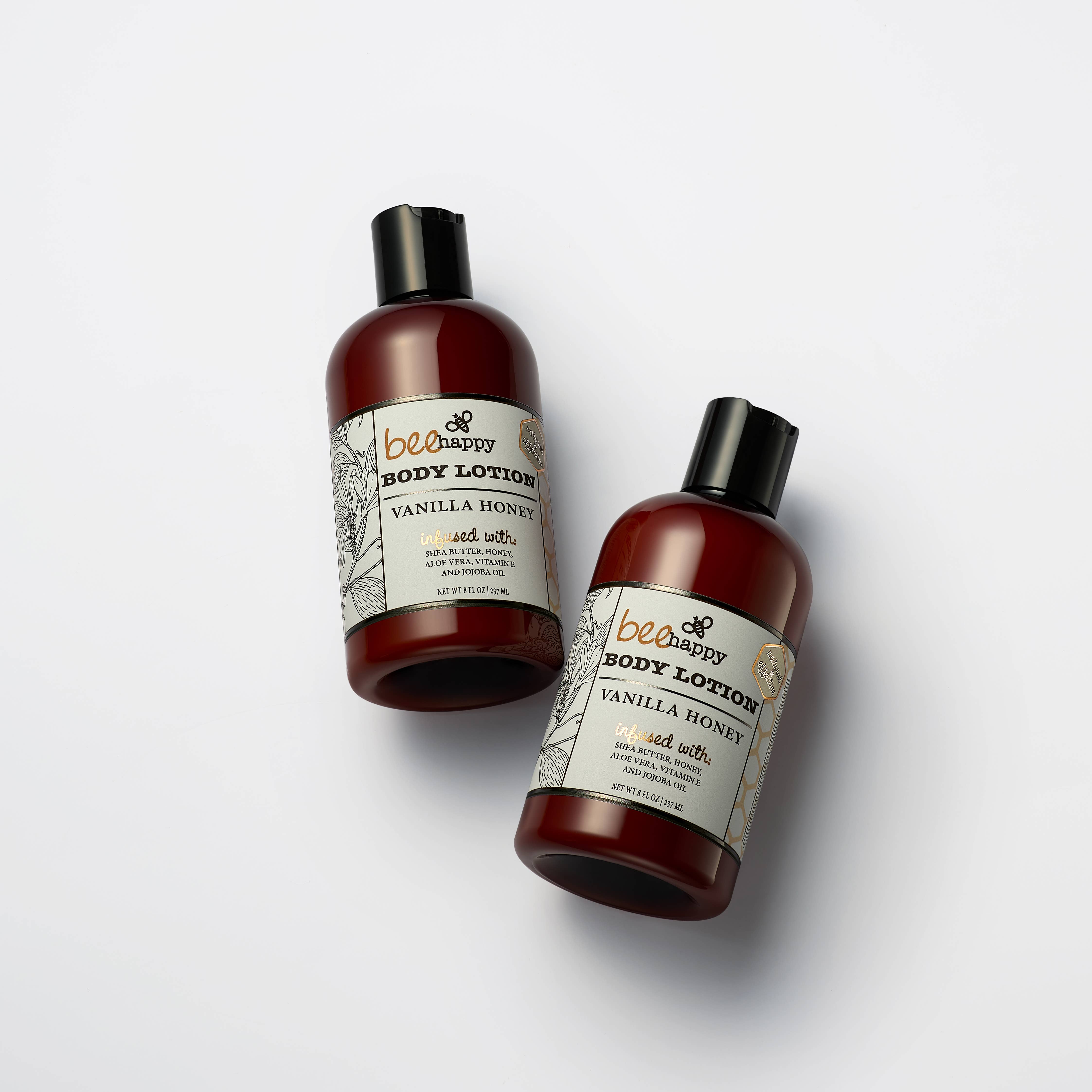 Bee Happy - Wholesale Body Cream/Lotion - Bee Happy Body Lotion "Vanilla Honey" (8 oz)1