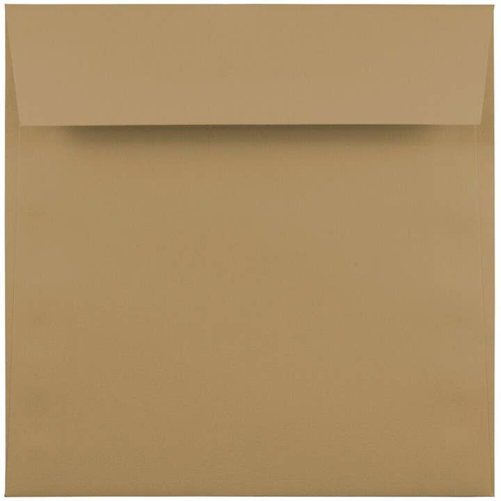 6.5 x 6.5 Invitation Envelopes, Tan Brown / Beige, 1000 for wholesale by JAM PAPER